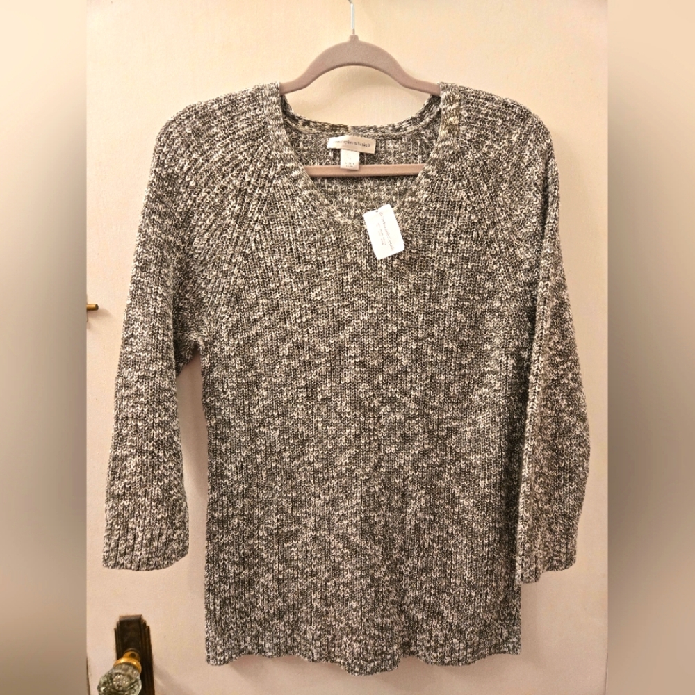 Christopher & Banks BNWT petite 3/4 length sleeve sweater size LG